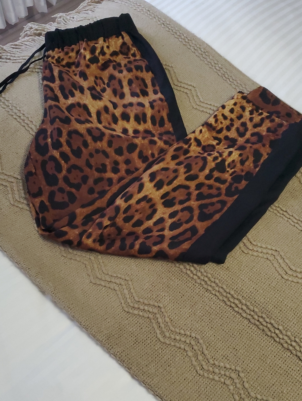 Vince Camuto Leopard-Print Pants in Brown and Black